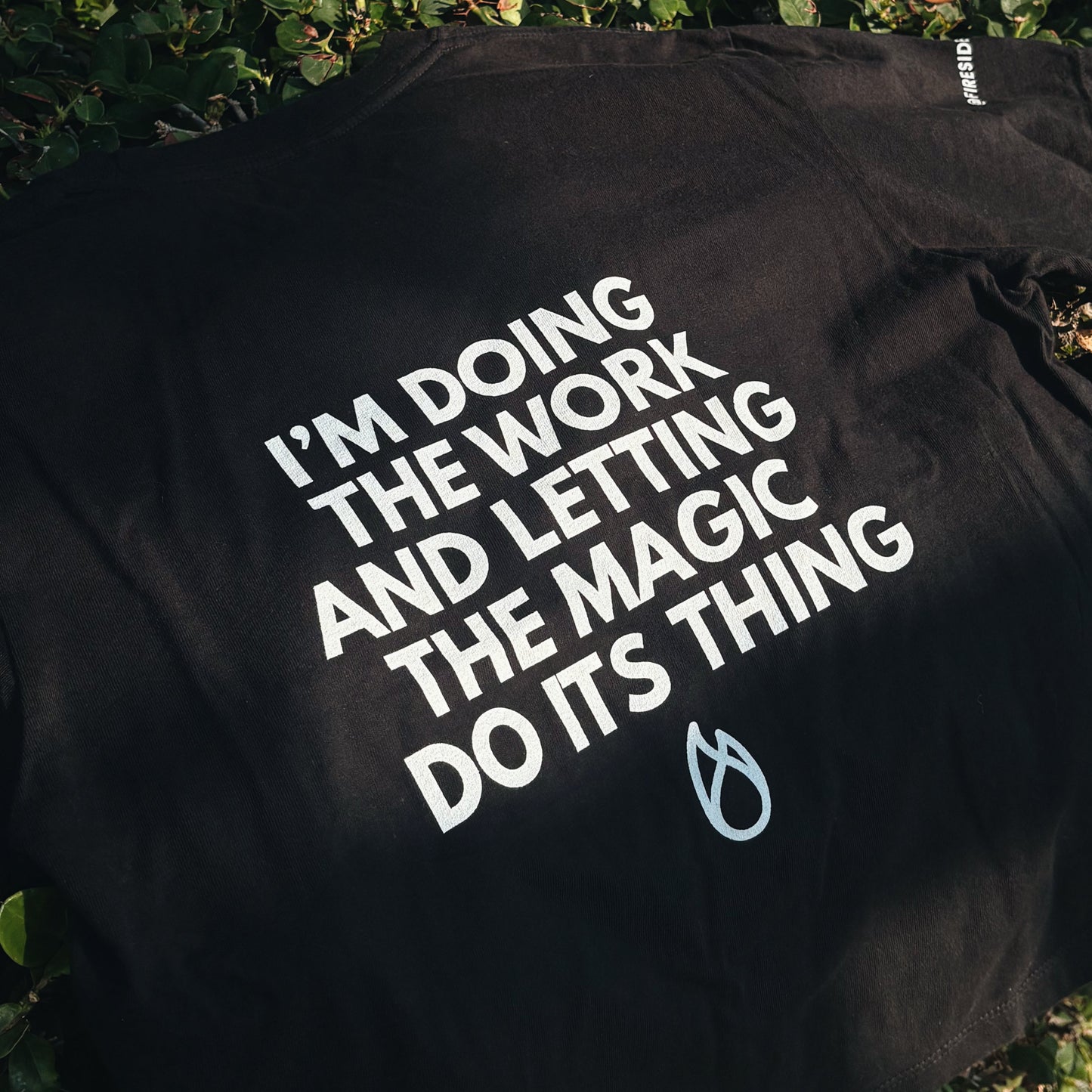 “I’m Doing the Work” Black Crop Tee
