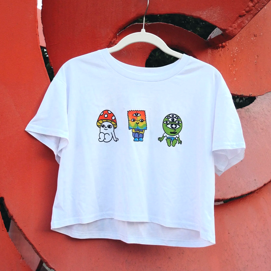 Women’s Crop Top w/ Psychedelic Crew